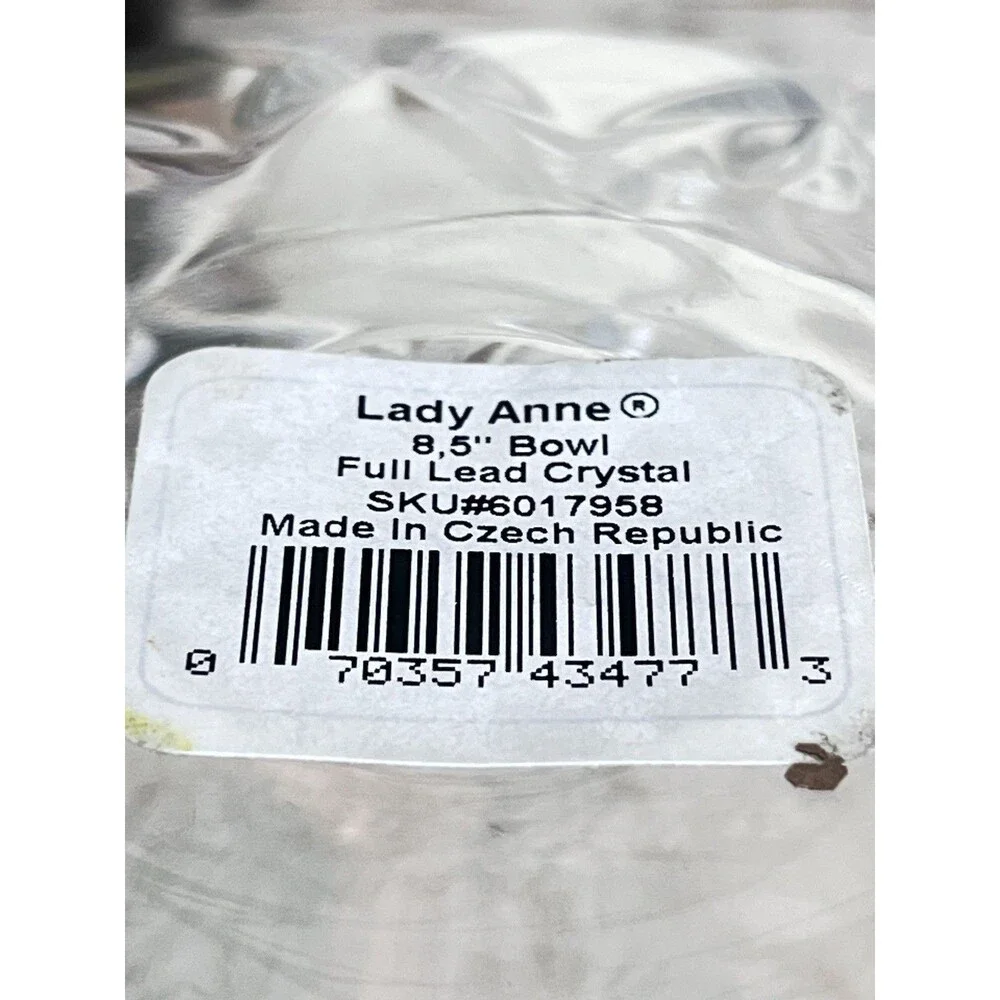 Vintage Gorham “Lady Anna” Lead Crystal Candy Bowl 8.25” Entertaining / Decor